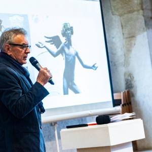 Jaroslav Hamža při prezentaci, foto Eva Kořínková