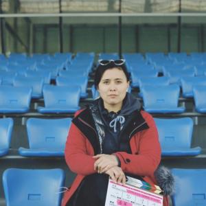 ražisérka filmu: Haruna Honcoop at empty kayack stadium_Beijing_2018.JPG