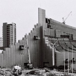 Yoyogi Gymnasium,Tokyo, under reconstruction.jpg